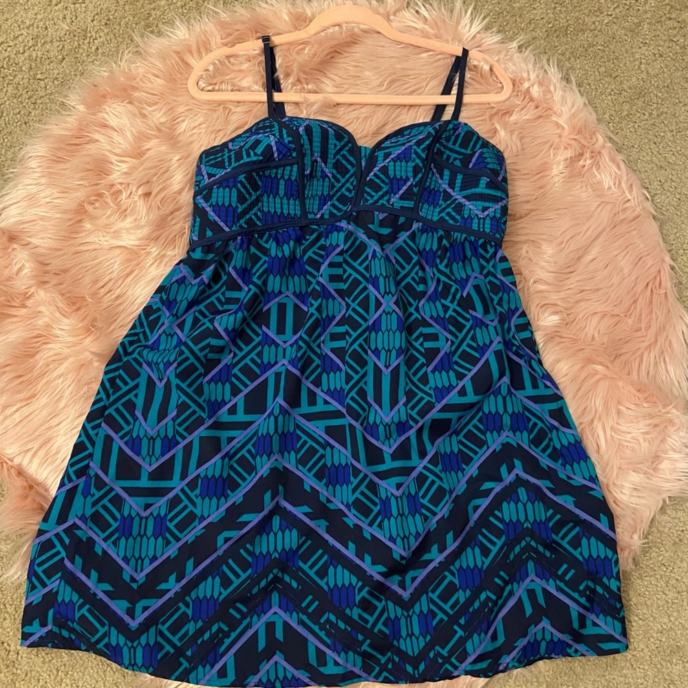 Xhilaration Green & Blue Dress